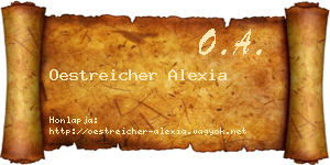 Oestreicher Alexia névjegykártya